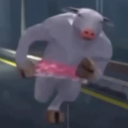 running cow
